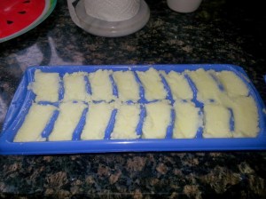 The mixture was kind of sherberty.